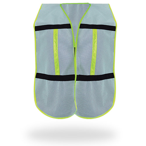-Chaleco De Malla Hv C/Reflejante Blanco