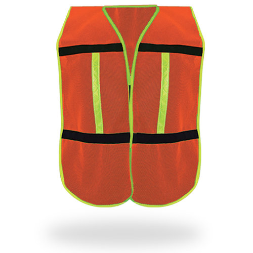 -Chaleco De Malla Hv C/Reflejante Naranja