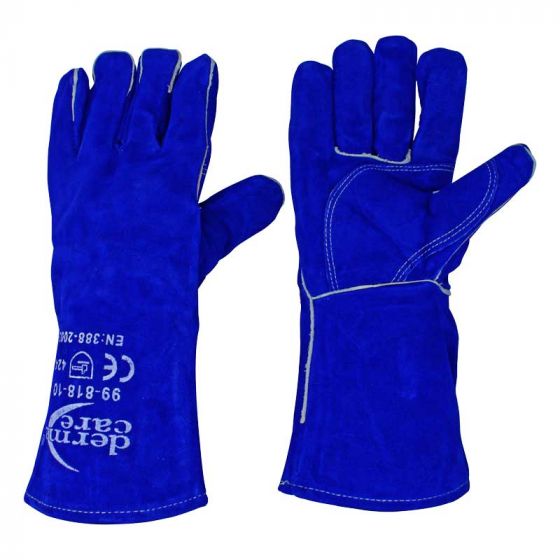 Guantes para soldar con espuma azul  Mca. Derma Care