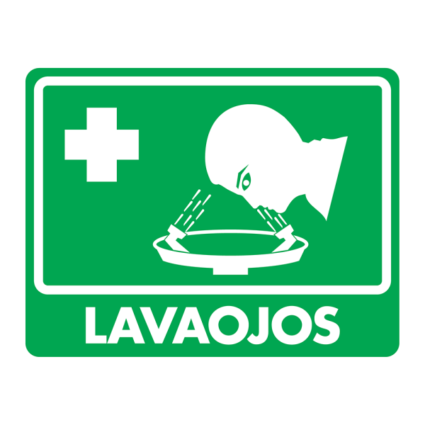 Señal Lavaojos Modelo 016 de Estireno Normal 20×25 cm