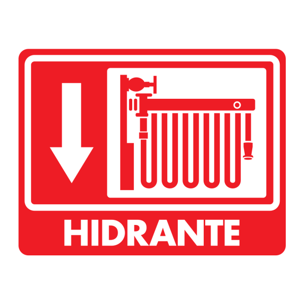 Señal Hidrante Modelo 034 de Estireno Fotoluminiscente 20×25 cm