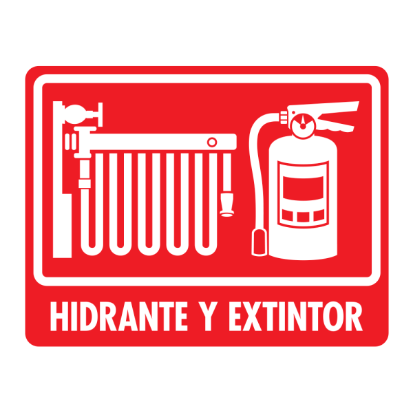 Señal Hidrante y Extintor Modelo 035 de Estireno Fotoluminiscente 20×25 cm