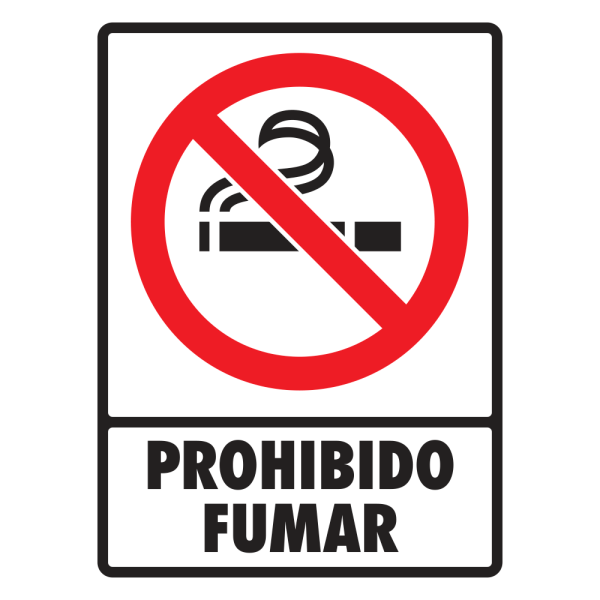 Señal Prohibido Fumar Modelo 048 de Estireno Normal 20×25 cm