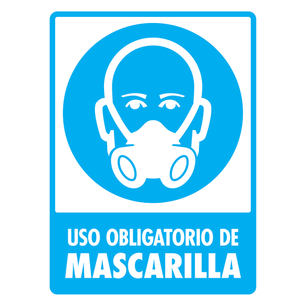 Señal Uso Obligatorio de Mascarilla Modelo 097 de Estireno Normal 30×40 cm