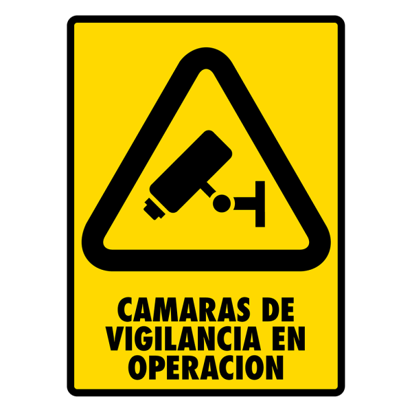 Señal Cámaras de Vigilancia en Operación Modelo 137 de Estireno Fotoluminiscente 30×40 cm