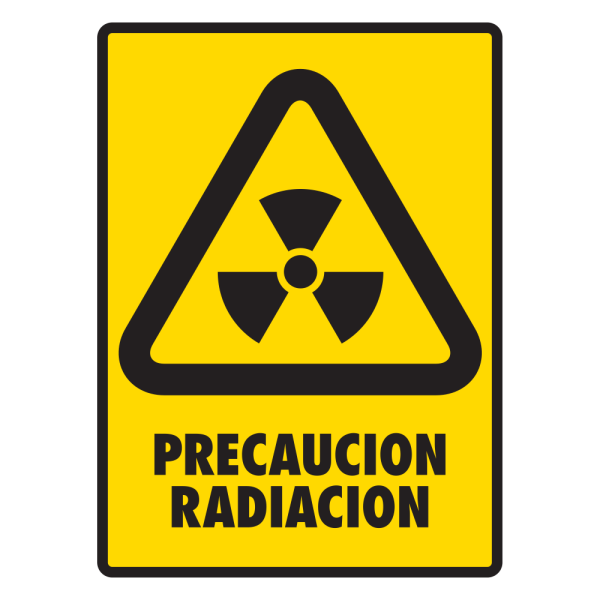 Señal Precaución Radiación Modelo 139 de Estireno Normal 30×40 cm