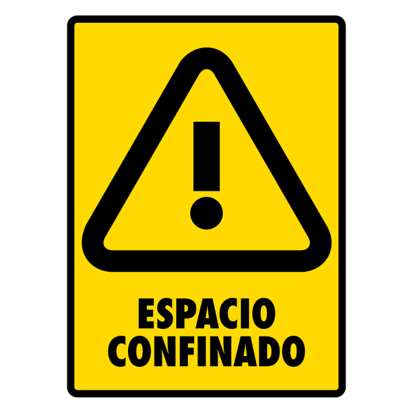 Señal Espacio Confinado Modelo 145 de Estireno Normal 30X40