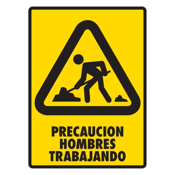 Señal Precaución Hombres Trabajando Modelo 149 de Estireno Normal 30×40 cm