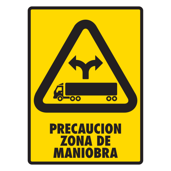 Señal Precaución Zona de Maniobra Modelo 153 de Estireno Normal 30×40 cm