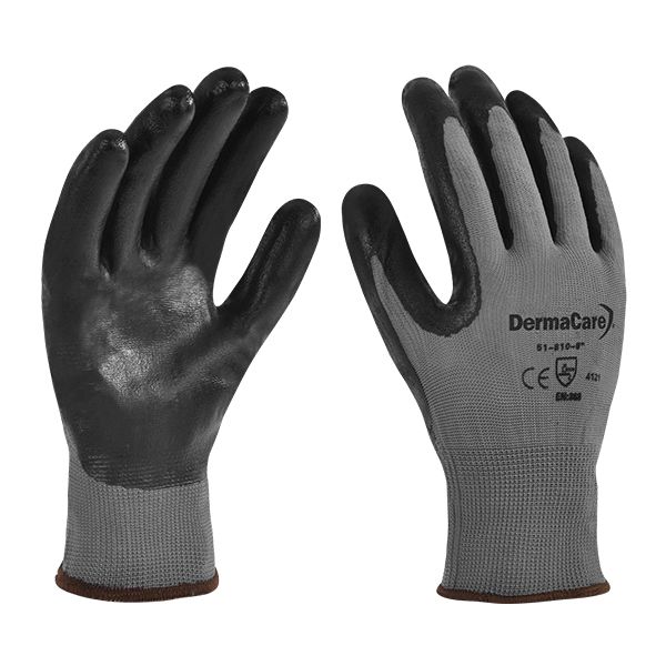 Guantes poliester gris c/pal nitrilo N