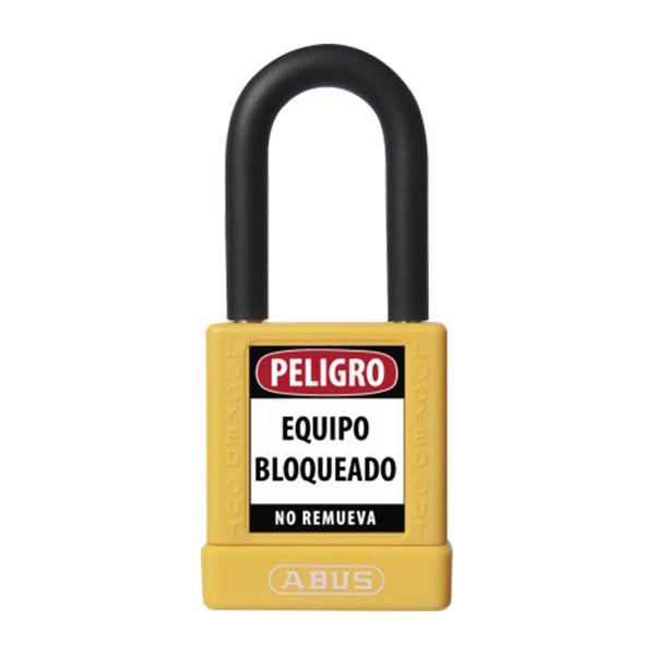 KD AMARILLO CANDADO BLOQUEO ABUS DIELECTRICO D6.5mm 1 KEY