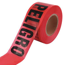 Cinta barricada roja peligroso