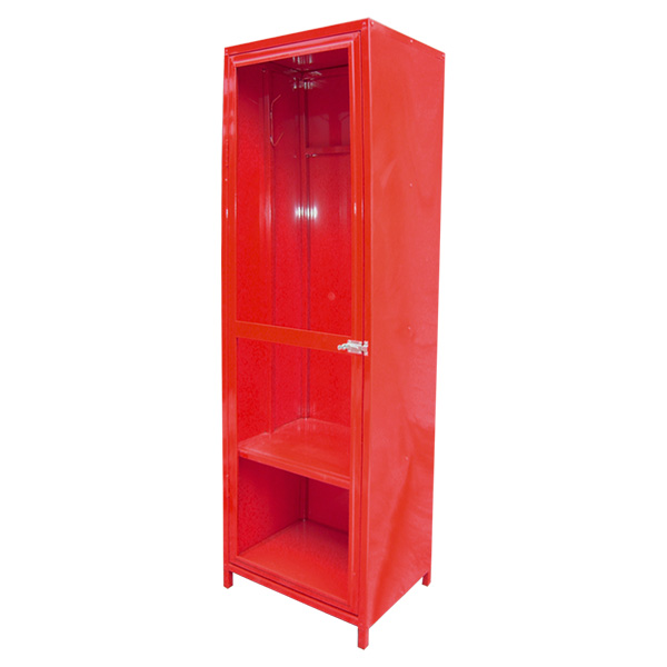 -Gabinete Para Equipo De Bombero 35X130X21 En Rojo