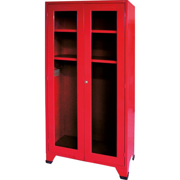 GABINETE ROJO P/4 TRAJES DE BOMBERO 40 X 90 X 180 CM