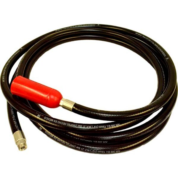 MANGUERA 1/2” LARGA PARA UM DE PQS CON BOQUILLA ROJA DE 5 M