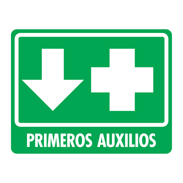 -Señal Primeros Auxilios Modelo 015 de Estireno Normal 30×40 cm
