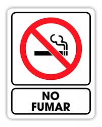 Señal No Fumar Modelo 047 de Estireno Normal 20×25 cm