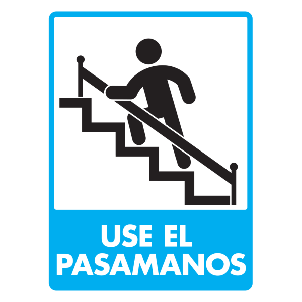 -Señal Use el Pasamanos Modelo 169 de Estireno Normal 20×25 cm
