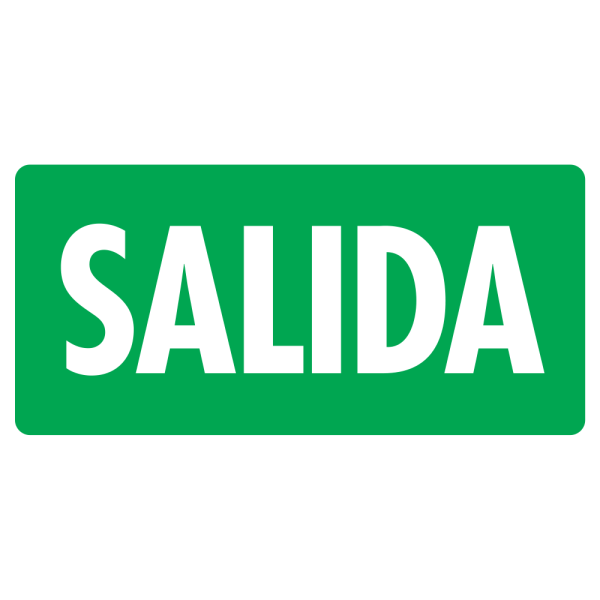 -Señal Salida Modelo 231 de Estireno Normal 20×40 cm