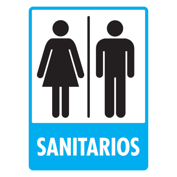 -Señal Sanitarios (Dama y Caballero) Modelo 234 de Estireno Normal 20×25 cm