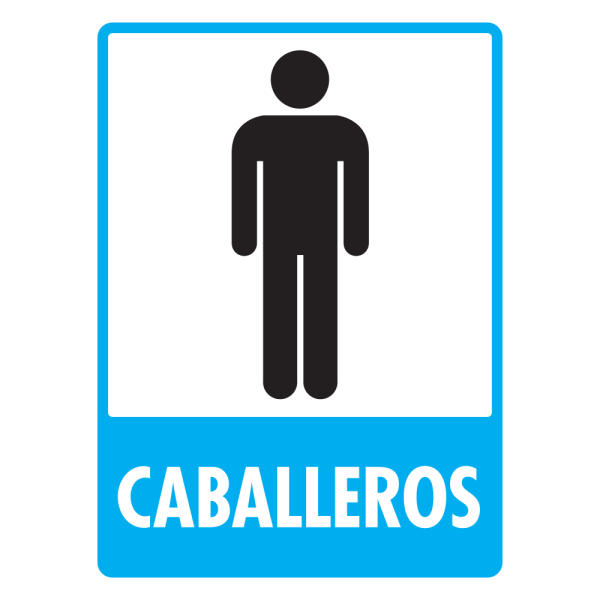 Señal Caballeros (Sanitario) Modelo 236 de Estireno Normal 30×40 cm