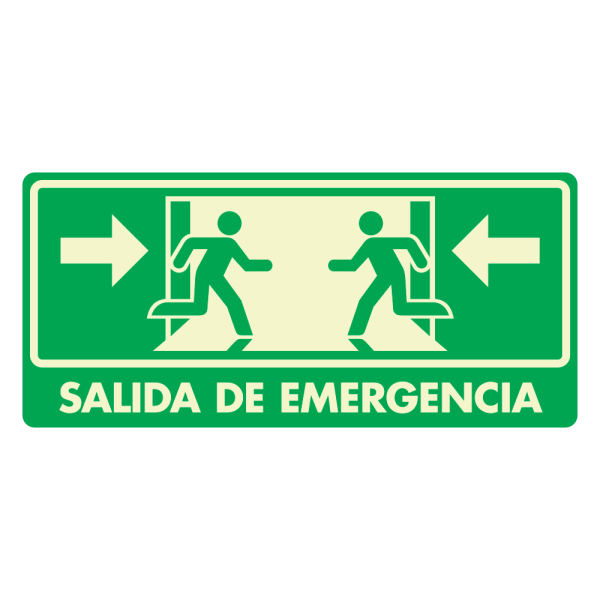 -Señal Salida de Emergencia Modelo 288 en Acrílico Cristal 15X30
