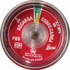 [R007A04] Manometro 1.7 Mpa Extin-Flam Certificado 4.5-9 Kg