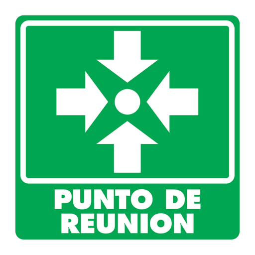 [SA008N08] -Señal Punto de Reunión Modelo 008 de Estireno Normal 25×25 cm