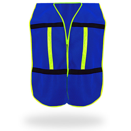 [SR1050A] -Chaleco De Malla Hv C/Reflejante Azul