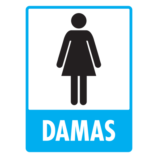 [SF235N07] Señal Damas (Sanitario) Modelo 235 de Estireno Normal 20×25 cm