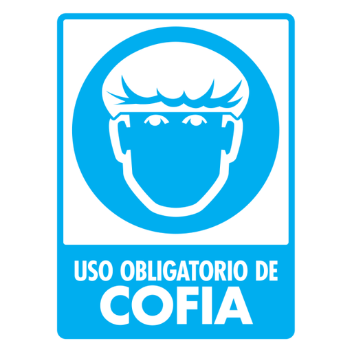 Señal Uso Obligatorio de Cofia Modelo 101 de Estireno Normal 30×40 cm