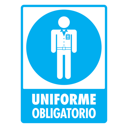 Señal Uniforme Obligatorio (Caballero) Modelo 121 de Estireno Normal 30×40 cm