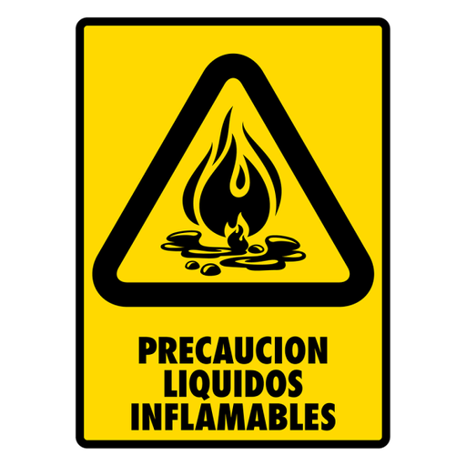 Señal Precaución Líquidos Inflamables Modelo 125 de Estireno Normal 30×40 cm