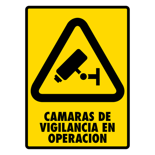 Señal Cámaras de Vigilancia en Operación Modelo 137 de Estireno Fotoluminiscente 30×40 cm