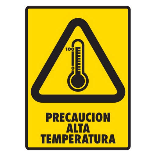 Señal Precaución Alta Temperatura Modelo 142 de Estireno Normal 30×40 cm