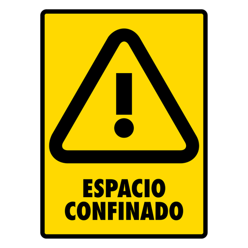 Señal Espacio Confinado Modelo 145 de Estireno Normal 30X40