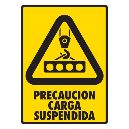 Señal Precaución Carga Suspendida Modelo 152 de Estireno Normal 30×40 cm