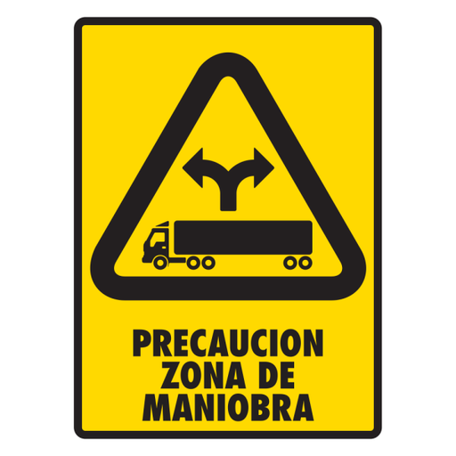 Señal Precaución Zona de Maniobra Modelo 153 de Estireno Normal 30×40 cm