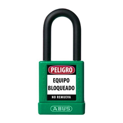 [AB-74/40-VER 74/40] KD VERDE CANDADO BLOQUEO ABUS DIELECTRICO D6.5mm 1 KEY