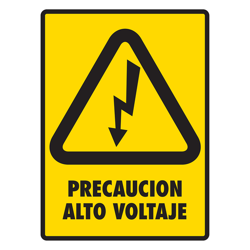 [SE024] Señal Precaución Alto Voltaje Modelo 129 de Estireno Normal 30×40 cm