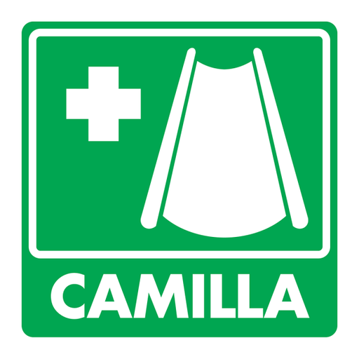 [SA009N08] Señal Camilla Modelo 009 de Estireno Normal 25X25