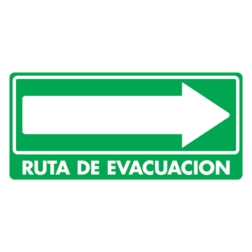 [SA025N04] -Señal Ruta de Evacuación (Derecha) Modelo 025 de Estireno Normal 15×20 cm