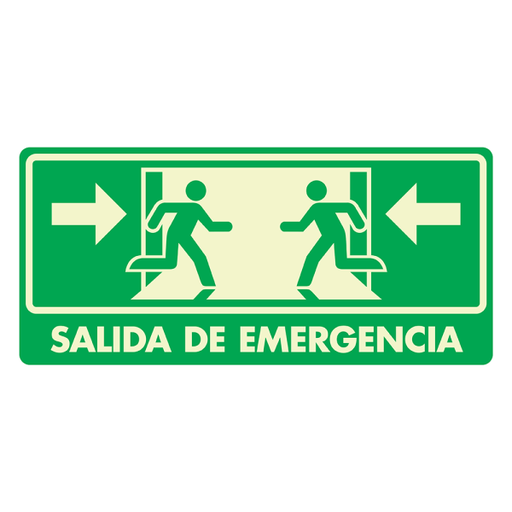 [SA026N04] -Señal Salida de Emergencia Modelo 026 de Estireno Normal 15×20 cm