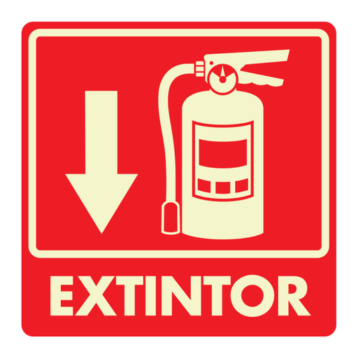 [SB040F15U] -Señal Extintor Modelo 040 de Estireno Normal 40×40 cm
