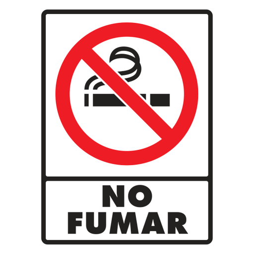 [SEÑ-0475] Señal No Fumar Modelo 047 de Estireno Normal 30×40 cm