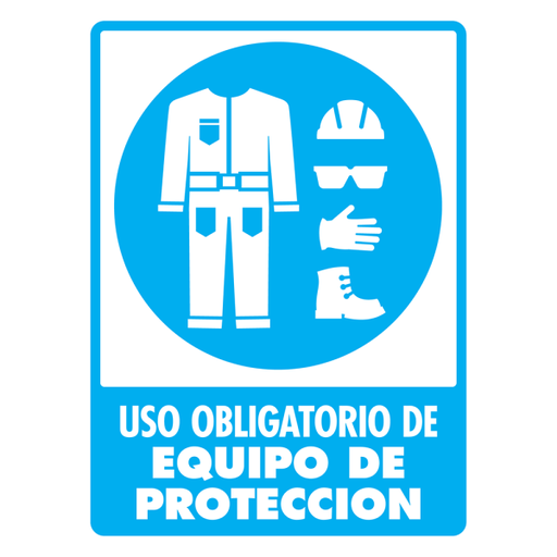 [SD114N13] Señal Uso Obligatorio de Equipo de Protección Modelo 114 de Estireno Normal 30×40 cm