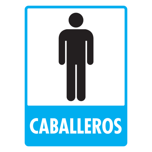 [SF236N13] Señal Caballeros (Sanitario) Modelo 236 de Estireno Normal 30×40 cm