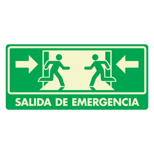 [SH288A04U] -Señal Salida de Emergencia Modelo 288 en Acrílico Cristal 15X30